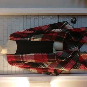 Plaid cape wrap Ruana